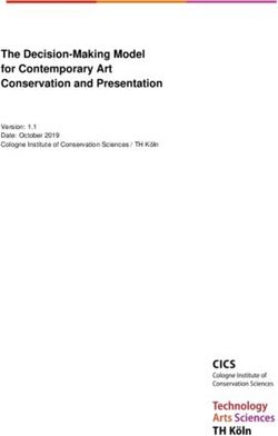 The Decision-Making Model for Contemporary Art Conservation and Presentation - Version: 1.1 Date: October 2019 Cologne Institute of Conservation ...