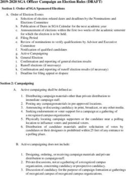 2019-2020 SGA Officer Campaign an Election Rules (DRAFT)