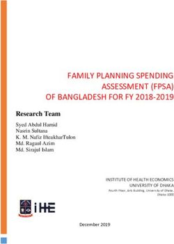 FAMILY PLANNING SPENDING ASSESSMENT (FPSA) OF BANGLADESH FOR FY 2018-2019
