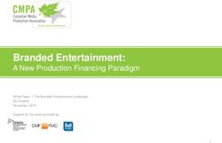 Branded Entertainment: A New Production Financing Paradigm