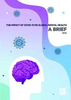 A BRIEF THE IMPACT OF COVID-19 ON GLOBAL MENTAL HEALTH 2020