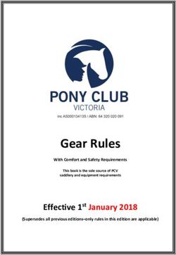 Gear Rules Effective 1st January 2018 - With Comfort and Safety Requirements Supersedes all previous editions-only rules in this edition are ...