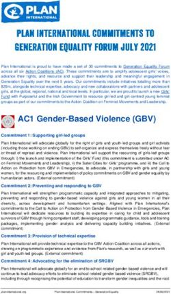 AC1 Gender-Based Violence (GBV) - Plan International