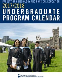 PROGRAM CALENDAR 2017/2018 FACULTY OF KINESIOLOGY AND PHYSICAL EDUCATION - Faculty of Kinesiology & Physical ...