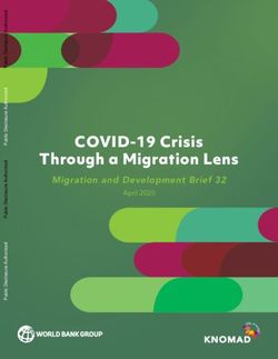 COVID-19 Crisis Through a Migration Lens - Migration and Development Brief 32 April 2020 - World Bank ...