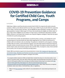 COVID-19 Prevention Guidance for Certified Child Care, Youth Programs, and Camps