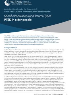 Specific Populations and Trauma Types PTSD in older people - Phoenix Australia