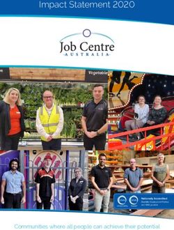 Impact Statement 2020 - Communities where all people can achieve their potential Nationally Accredited Disability Employment Partner and NDIS ...
