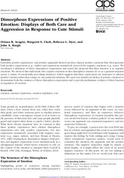 Dimorphous Expressions of Positive Emotion: Displays of Both Care and Aggression in Response to Cute Stimuli - Clark Relationship ...