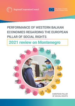 2021 review on Montenegro - PERFORMANCE OF WESTERN BALKAN ECONOMIES REGARDING THE EUROPEAN PILLAR OF SOCIAL RIGHTS - esap.online
