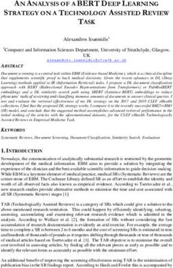 AN ANALYSIS OF A BERT DEEP LEARNING STRATEGY ON A TECHNOLOGY ASSISTED REVIEW