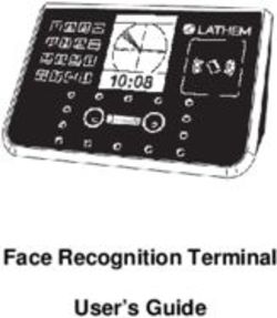 Face Recognition Terminal User's Guide