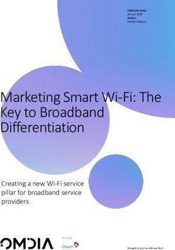 Marketing Smart Wi-Fi: The Key to Broadband Differentiation - Creating a new Wi-Fi service pillar for broadband service providers - Divitel