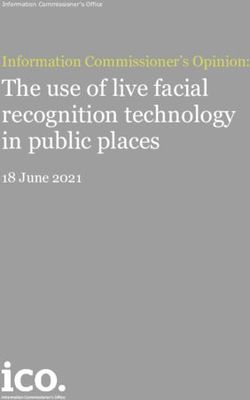 The use of live facial recognition technology in public places - Information Commissioner's Opinion: ICO
