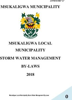 MSUKALIGWA MUNICIPALITY - MSUKALIGWA LOCAL MUNICIPALITY STORM WATER MANAGEMENT BY-LAWS 2018 - ANNEXURE"A"