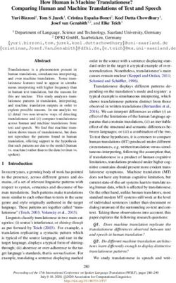 How Human is Machine Translationese? Comparing Human and Machine Translations of Text and Speech - Association for ...