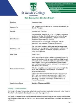 Role Description: Director of Sport - St Ursula's College ...