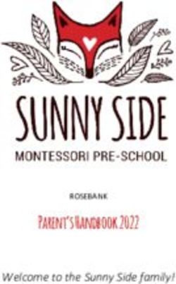 Parent's Handbook 2022 - Welcome to the Sunny Side family! - Sunny Side Montessori