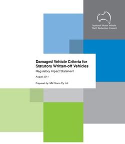 Damaged Vehicle Criteria for Statutory Written-off Vehicles - Regulatory Impact Statement