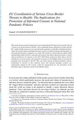 EU Coordination of Serious Cross-Border Threats to Health: The Implications for Protection of Informed Consent in National Pandemic Policies