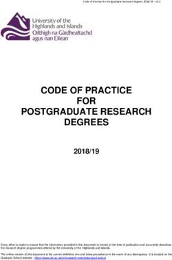 CODE OF PRACTICE FOR POSTGRADUATE RESEARCH DEGREES