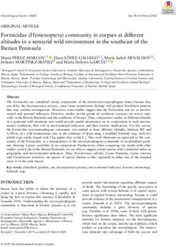 Formicidae (Hymenoptera) community in corpses at different altitudes in a semiarid wild environment in the southeast of the Iberian Peninsula ...