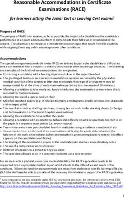 Reasonable Accommodations in Certificate Examinations (RACE)