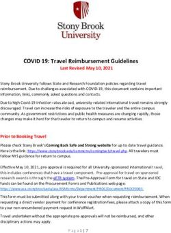 COVID 19: Travel Reimbursement Guidelines - Stony Brook