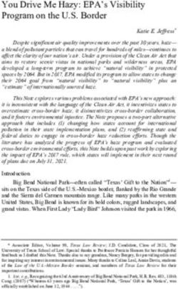 You Drive Me Hazy: EPA's Visibility Program on the U.S. Border - Texas Law Review