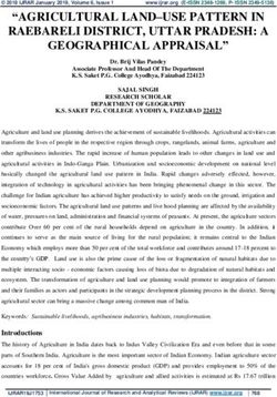 AGRICULTURAL LAND-USE PATTERN IN RAEBARELI DISTRICT, UTTAR PRADESH: A