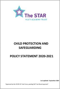 CHILD PROTECTION AND SAFEGUARDING POLICY STATEMENT 2020-2021