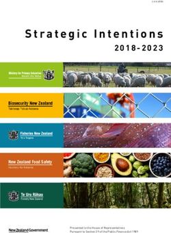 Strategic Intentions - New Zealand Food Safety - MPI