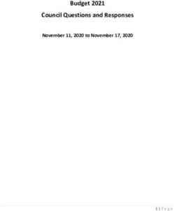 Budget 2021 Council Questions and Responses - November 11, 2020 to November 17, 2020 - Beaumont, AB