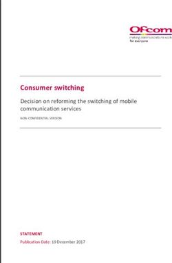 Consumer switching Decision on reforming the switching of mobile communication services NON-CONFIDENTIAL VERSION - Ofcom