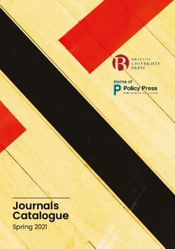 Journals Catalogue Spring 2021 - Home of - Bristol University Press
