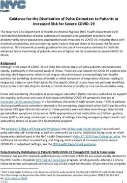 Guidance for the Distribution of Pulse Oximeters to Patients at Increased Risk for Severe COVID-19 - NYC.gov