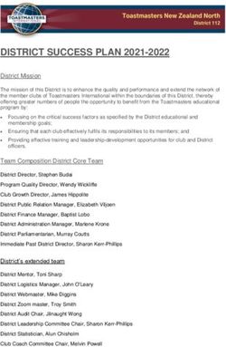 DISTRICT SUCCESS PLAN 2021-2022