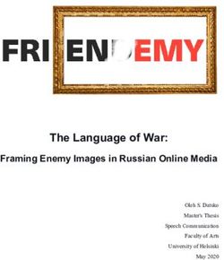 The Language of War: Framing Enemy Images in Russian Online Media - Oleh S. Datsko Master's Thesis Speech Communication Faculty of Arts University ...