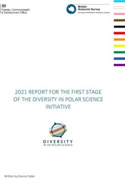 2021 REPORT FOR THE FIRST STAGE OF THE DIVERSITY IN POLAR SCIENCE INITIATIVE - Written by Donna Frater
