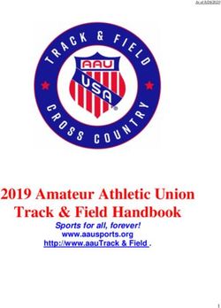 2019 Amateur Athletic Union Track & Field Handbook - Sports for all, forever! www.aausports.org