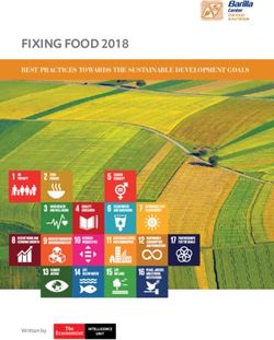 FIXING FOOD 2018 BEST PRACTICES TOWARDS THE SUSTAINABLE DEVELOPMENT GOALS - Written by - Economist Intelligence Unit