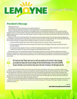 President's Message - Lemoyne Borough