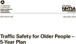 Traffic Safety for Older People - 5-Year Plan - DOT HS 811 837 December 2013