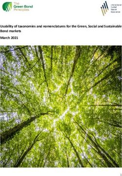 Usability of taxonomies and nomenclatures for the Green, Social and Sustainable Bond markets March 2021