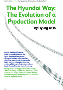 The Hyundai Way: The Evolution of a Production Model