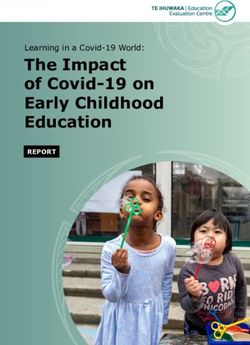 The Impact of Covid-19 on Early Childhood Education - Learning in a Covid-19 World