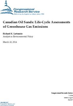 Canadian Oil Sands: Life-Cycle Assessments of Greenhouse Gas Emissions - Richard K. Lattanzio Analyst in Environmental Policy