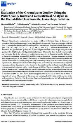 Evaluation of the Groundwater Quality Using the Water Quality Index and Geostatistical Analysis in the Dier al-Balah Governorate, Gaza Strip ...