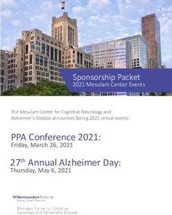 PPA Conference 2021: Friday, March 26, 2021 - Sponsorship Packet - Mesulam Center for Cognitive ...