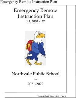 Emergency Remote Emergency Remote Instruction Plan - Instruction Plan - Northvale Public School
